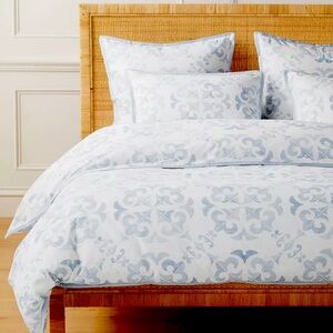 🐋Serena & Lily🐋Wentworth Percale Full/Queen Duvet Cover and 2 Standard Shams
